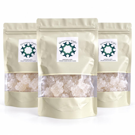Three Generous Pantry pouches of organic rock candy nabat